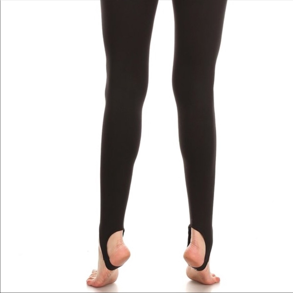 Black stirrup leggings - Picture 3 of 7